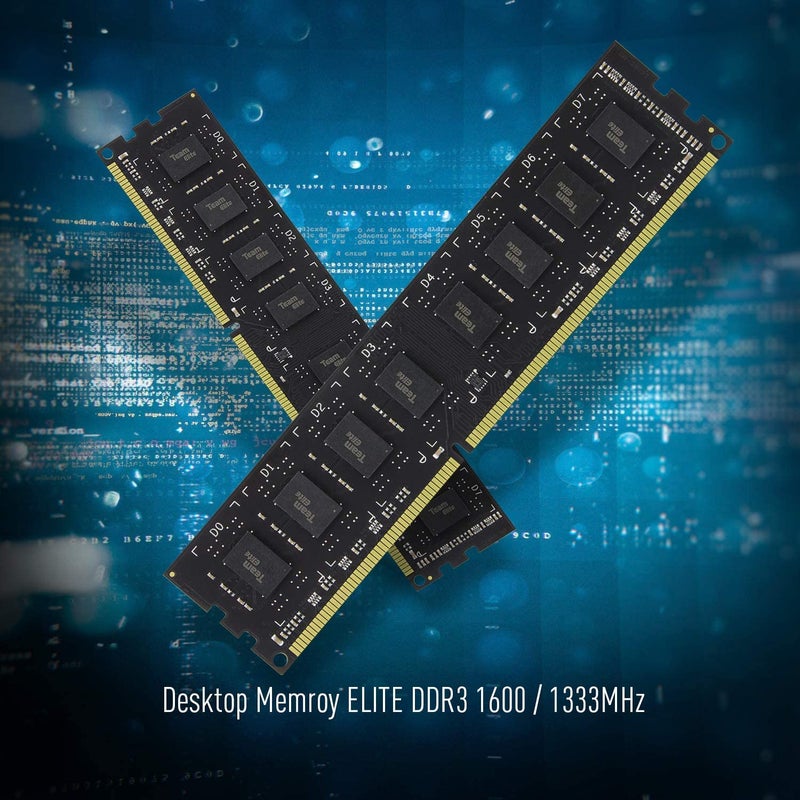 TEAMGROUP Elite DDR3 16GB Kit (2x8GB) 1600MHz (PC3-12800) CL11 Unbuffered Non-ECC 1.5V UDIMM 240 Pin PC Computer Desktop Memory Module Ram Upgrade - TED316G1600C11DC01 - Image 5